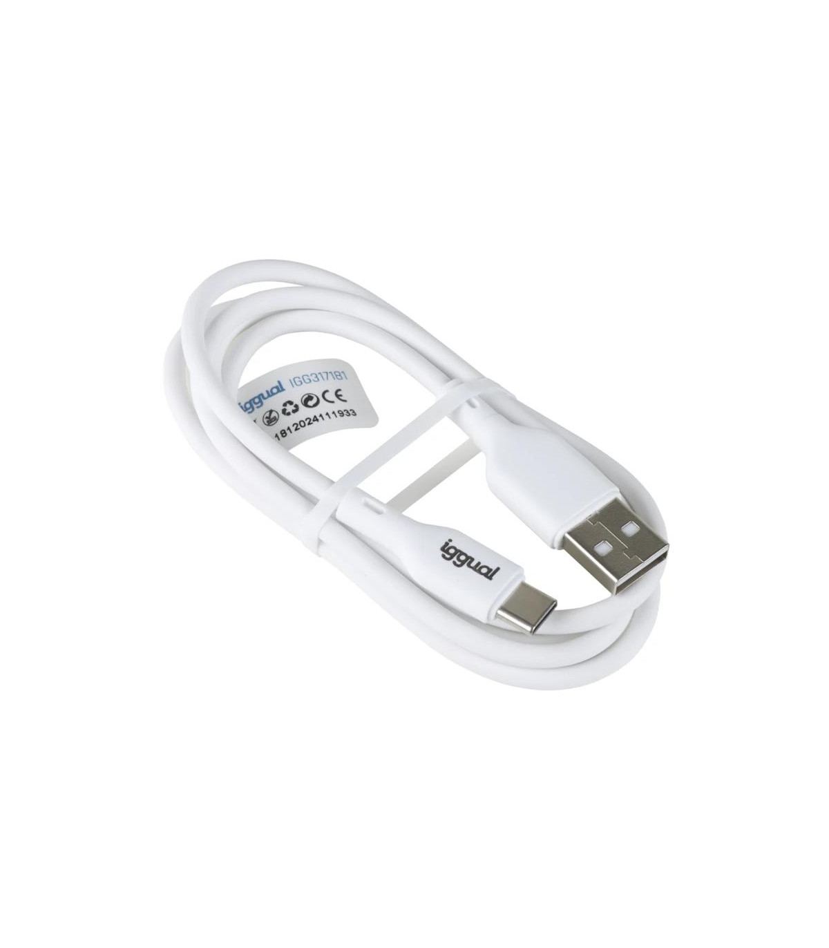 iggual Cable USB-A/USB-C 100 cm blanco Q3.0 3A