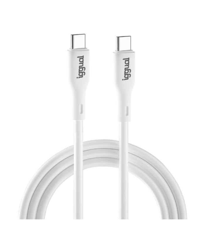 iggual Cable USB-C/USB-C 100 cm blanco Q3.0 3A 60W