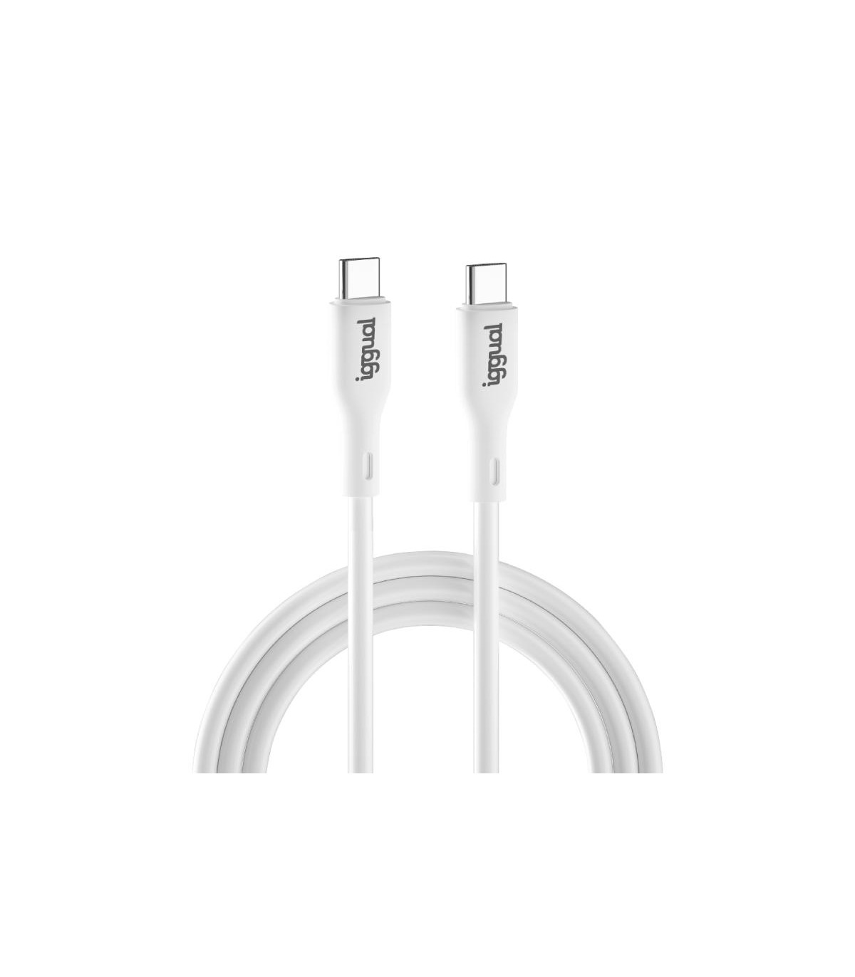 iggual Cable USB-C/USB-C 100 cm blanco Q3.0 3A 60W