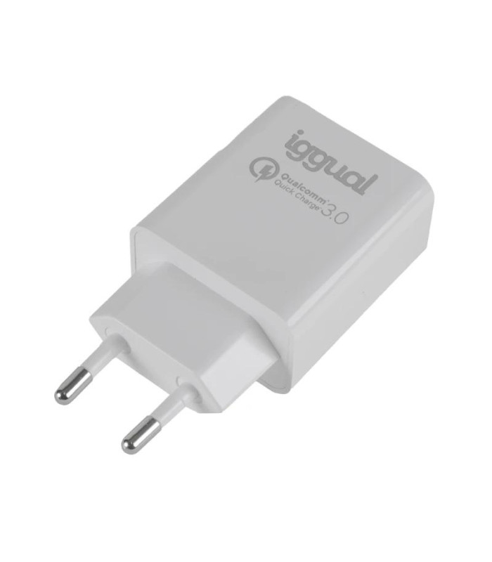 iggual Cargador doble USB QC3.0 + tipo C PD 20W