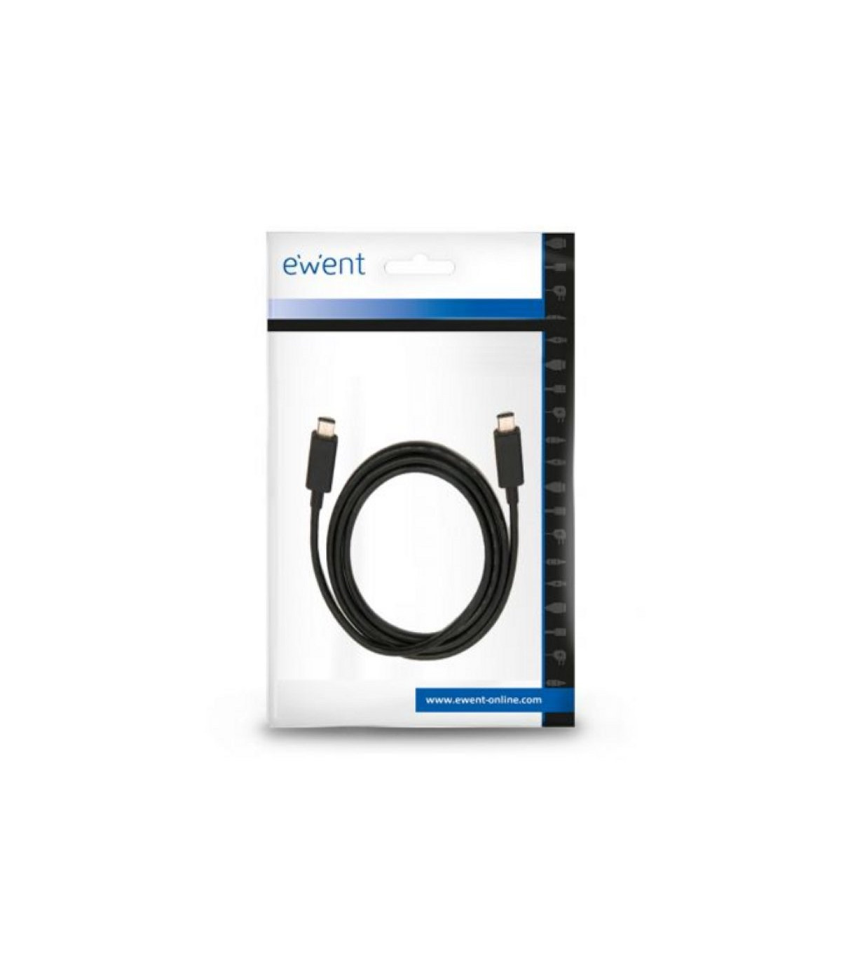Ewent Cable USB-C CARGA RÁPIDA 100W 20Gbps 4K 1m