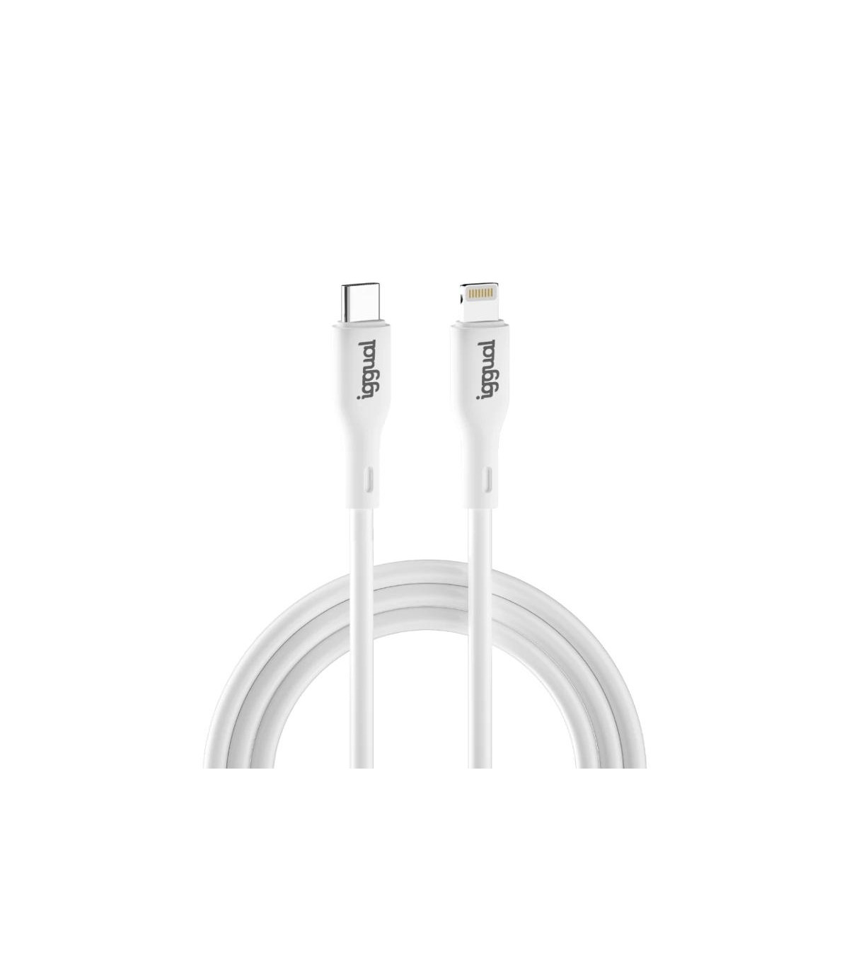 iggual cable USB-C/Lightning 100 cm blanco Q3.0 3A