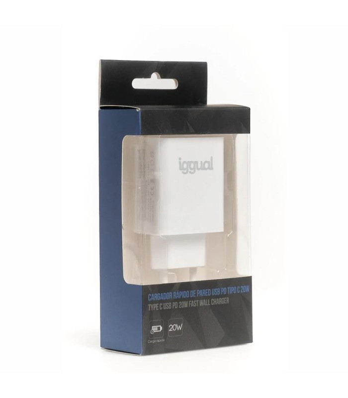 iggual Cargador rápido USB PD tipo C 20W