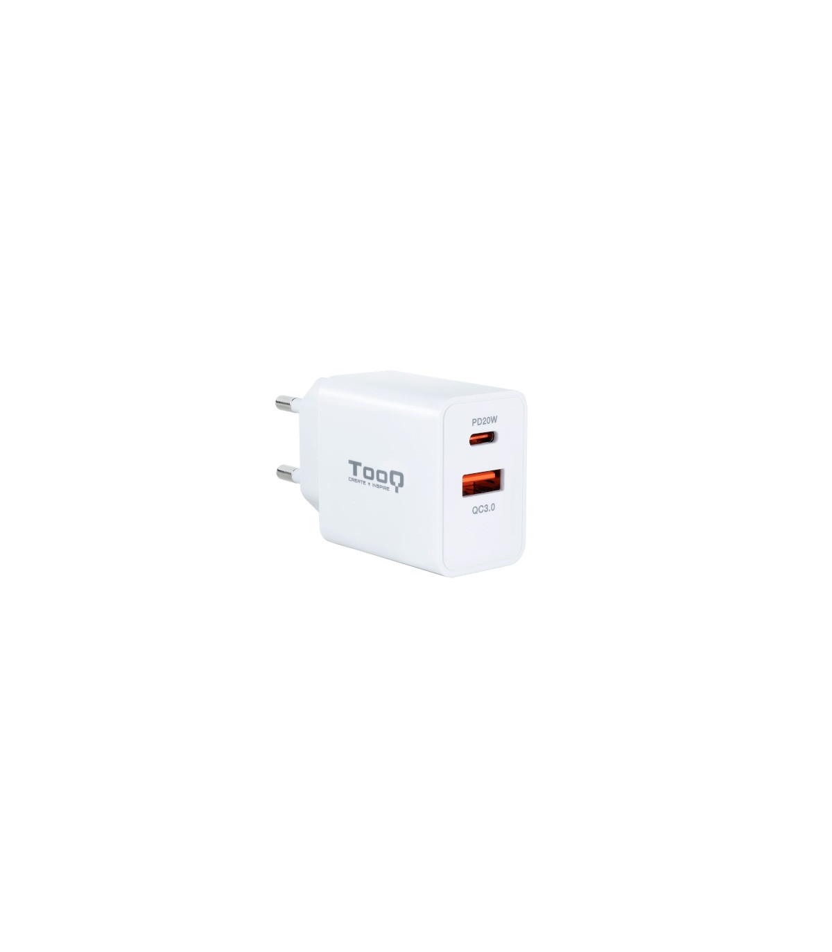 Tooq Cargador de pared doble USB-C PD+ USB A