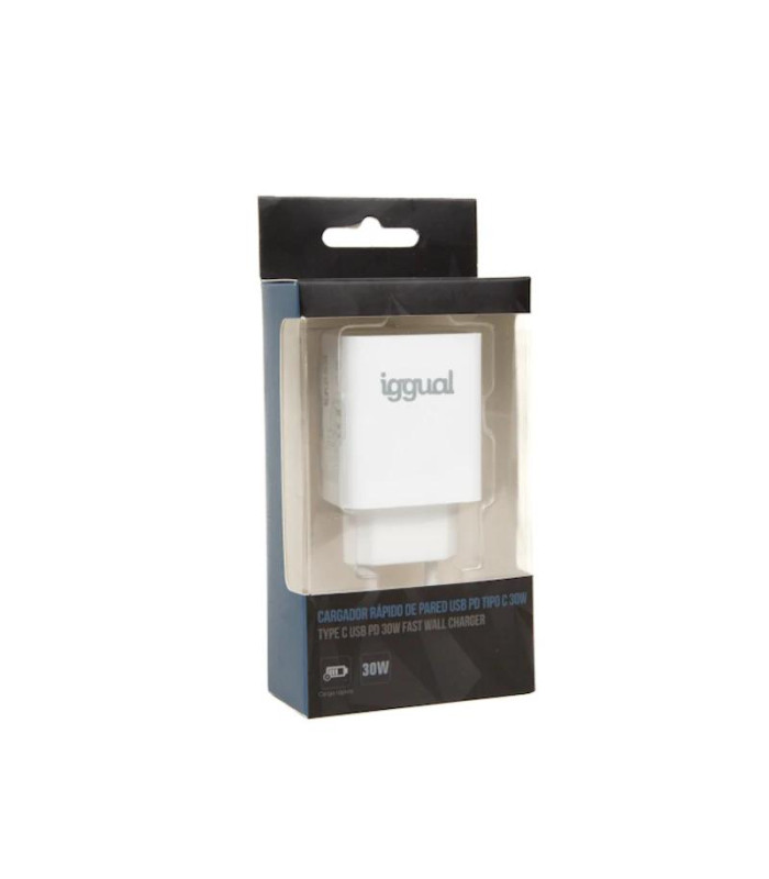 iggual Cargador rápido de pared USB PD tipo C 30W