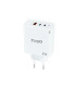 TOOQ Cargador pared GAN 2xUSB-C 1xUSB-A 45W+20W