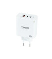 TOOQ Cargador pared GAN 2xUSB-C 1xUSB-A 45W+20W