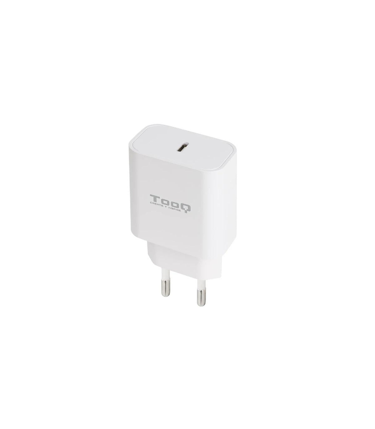 Tooq Cargador pared USB-C PD3.0 20W Blanco