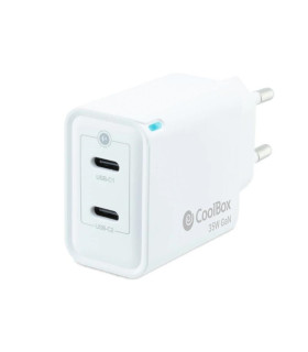 Coolbox Cargador Gan 35W USB-C/USB-C PARED