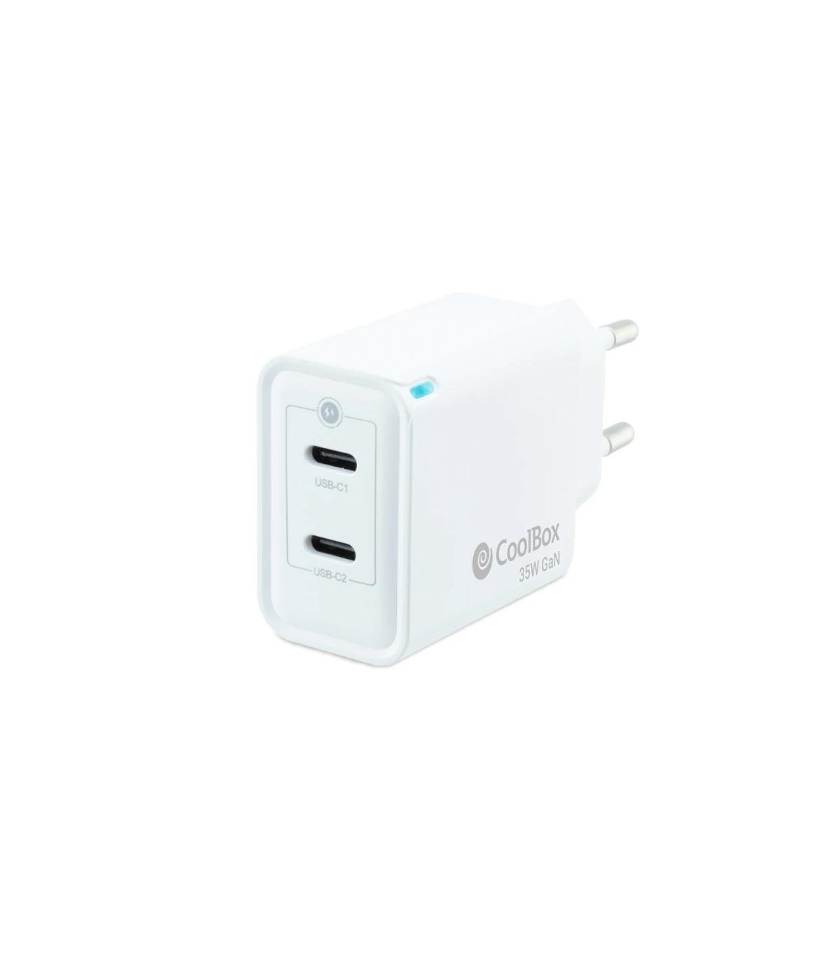 Coolbox Cargador Gan 35W USB-C/USB-C PARED