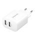Intenso | Cargador pared W24AA|2xUSB-A|blanco