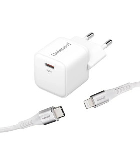 Intenso | KIT Cargador GaN W30C + Cable Lightning