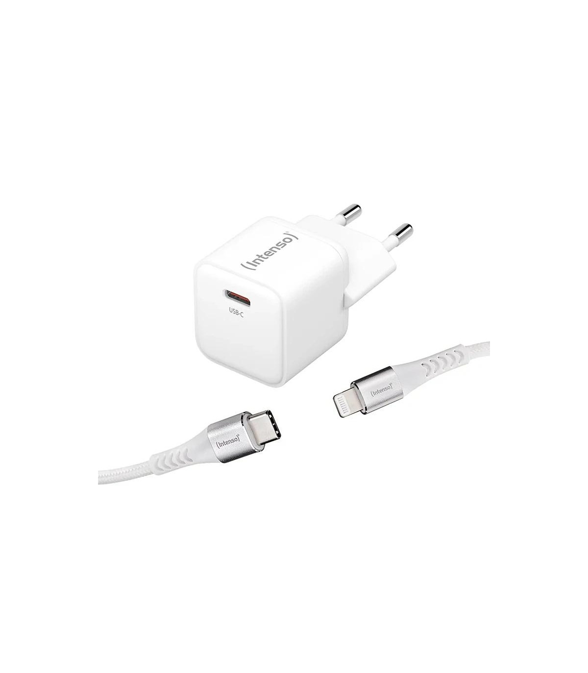 Intenso | KIT Cargador GaN W30C + Cable Lightning