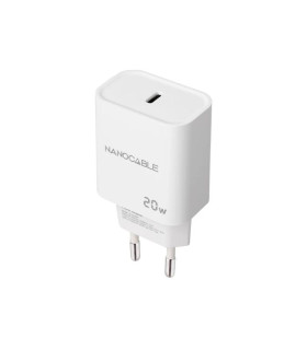 Nanocable Cargador pared USB-C PD 20W Blanco