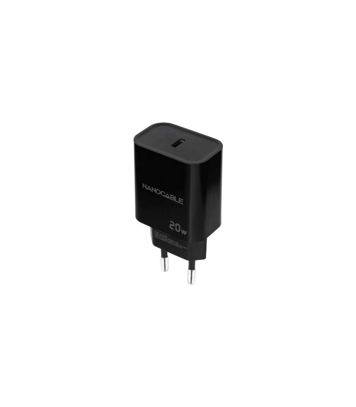 Nanocable Cargador pared USB-C PD 20W Negro