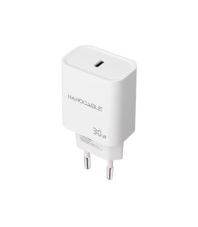 Nanocable Cargador pared USB-C PD 30W Blanco