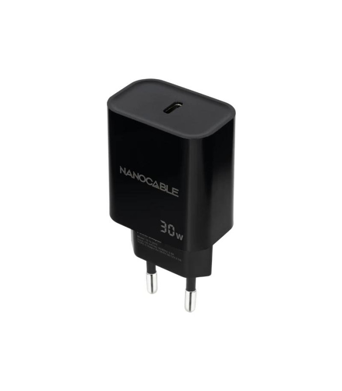 Nanocable Cargador pared USB-C PD 30W Negro
