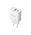 Nanocable Cargador USB-C/PD+USB-A/QC 30W Blanco