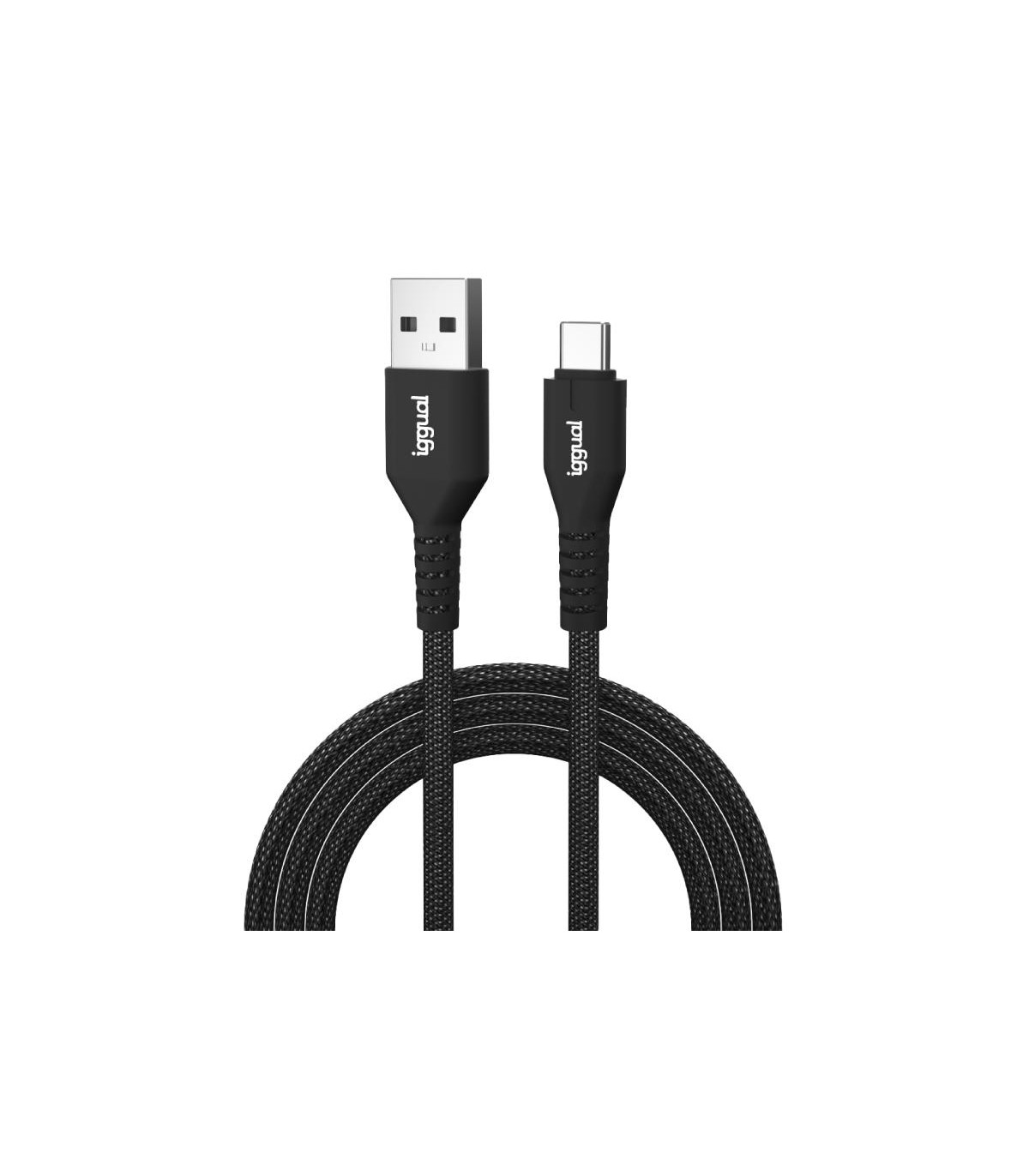 iggual Cable USB-A a tipo C 3A 180 cm trenzado