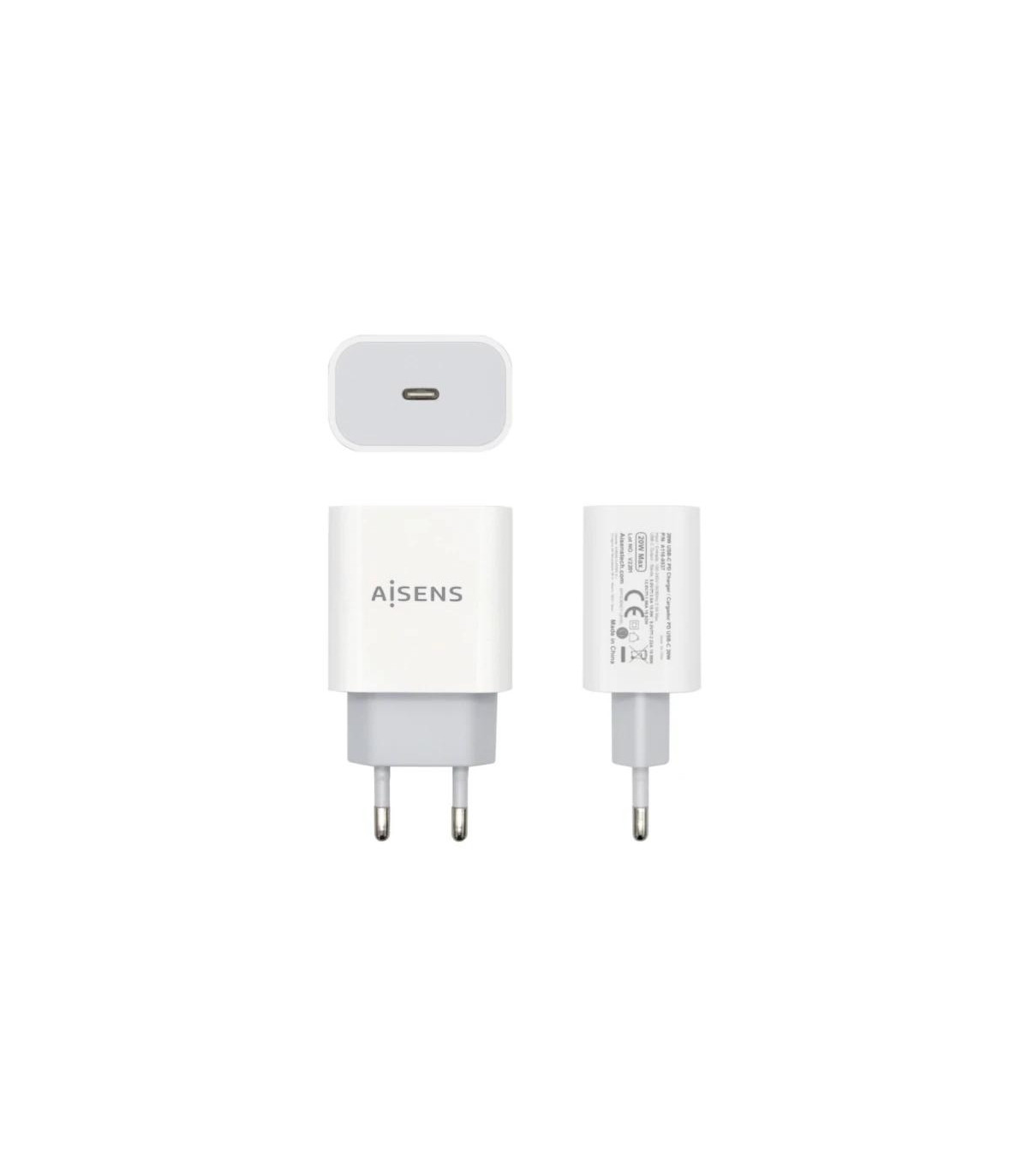 Aisens Cargador 20W USB-C PD3.0 1xUSB-C Blanco
