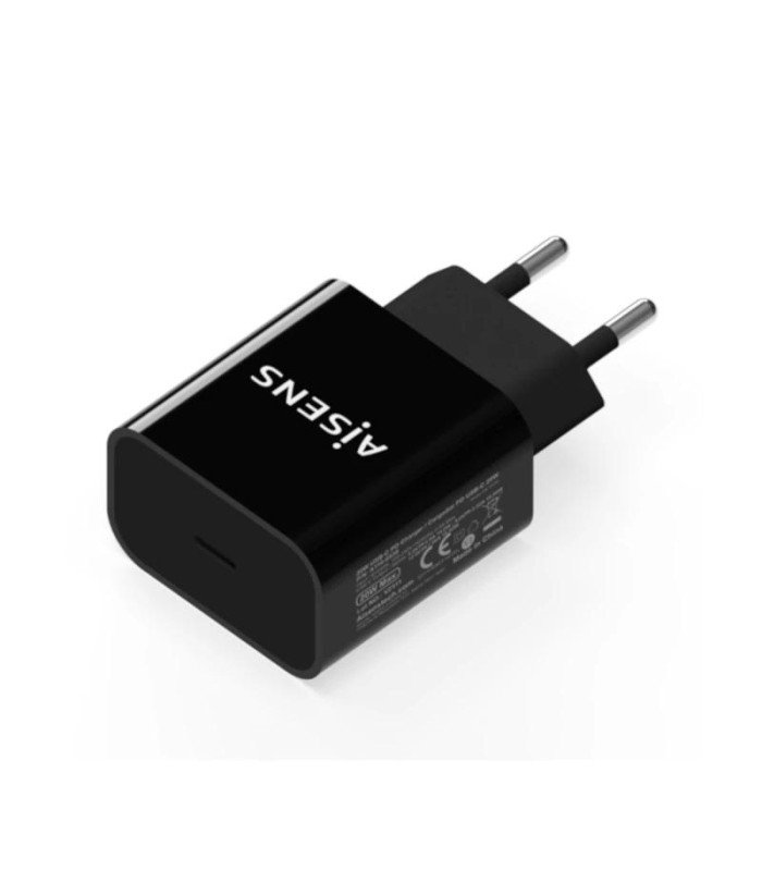 Aisens Cargador 20W USB-C PD3.0 1xUSB-C Negro
