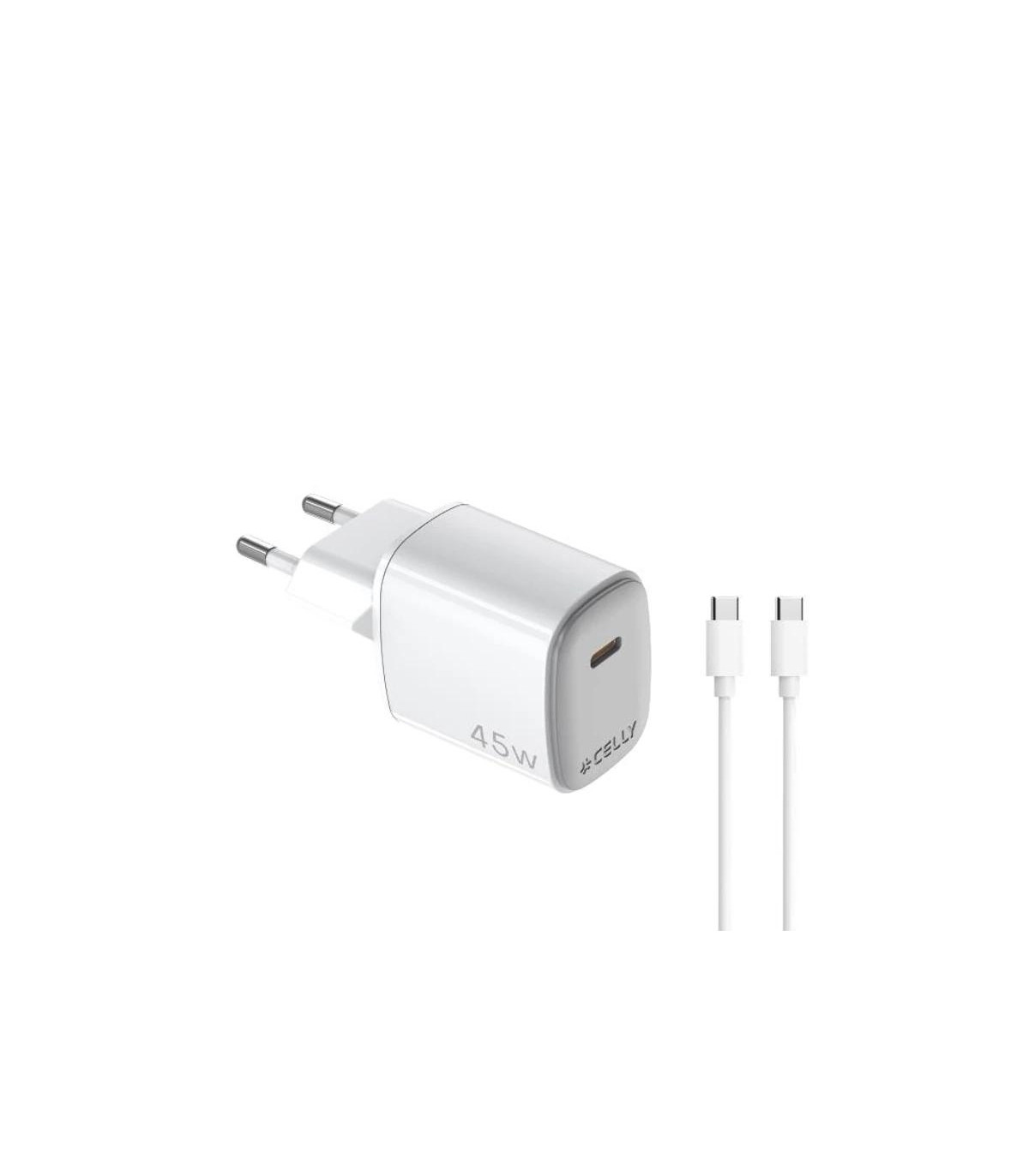 Celly Cargador  45W Usb-C + Cable Usb-C
