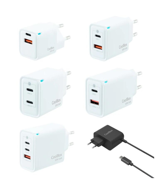 COOLBOX PACK 18 CARGADORES GAN + EXPOSITOR