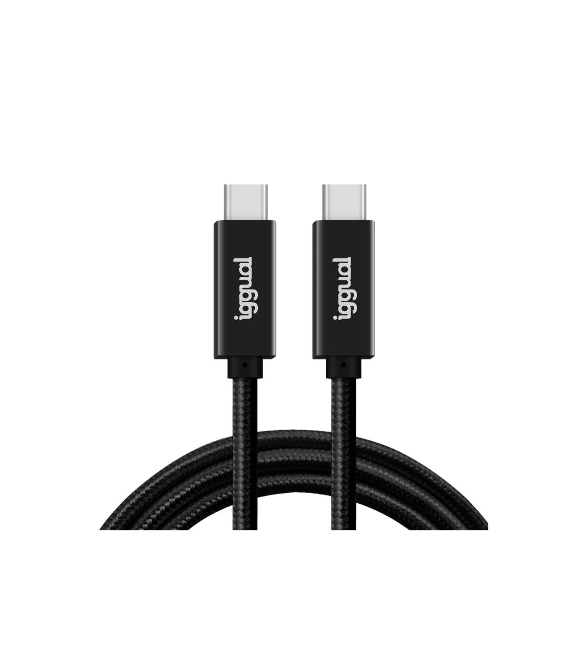 iggual Cable USB-C 3.2 Gen2x2 100W 5A 4K 1m nylon