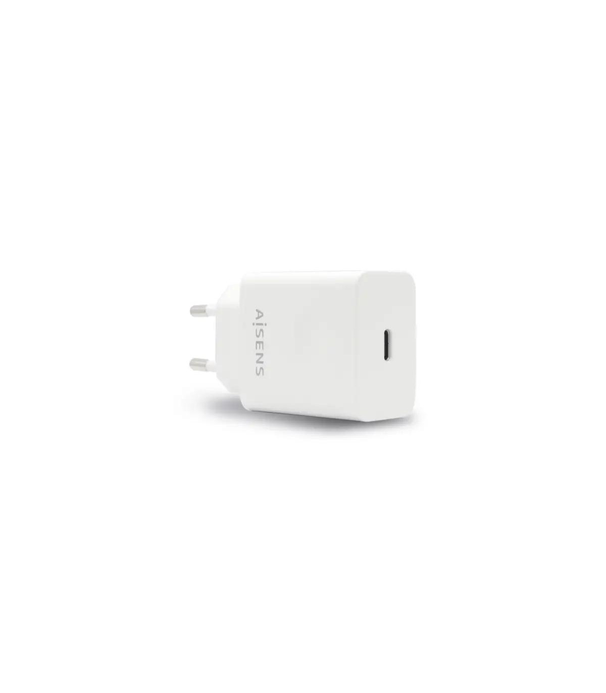 Aisens Cargador USB-C PD3.0 1xUSB-C 20W Blanco