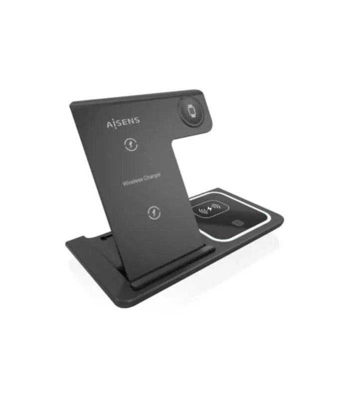 Aisens Cargador Inalámbrico USBC 15W 3 en 1 compac