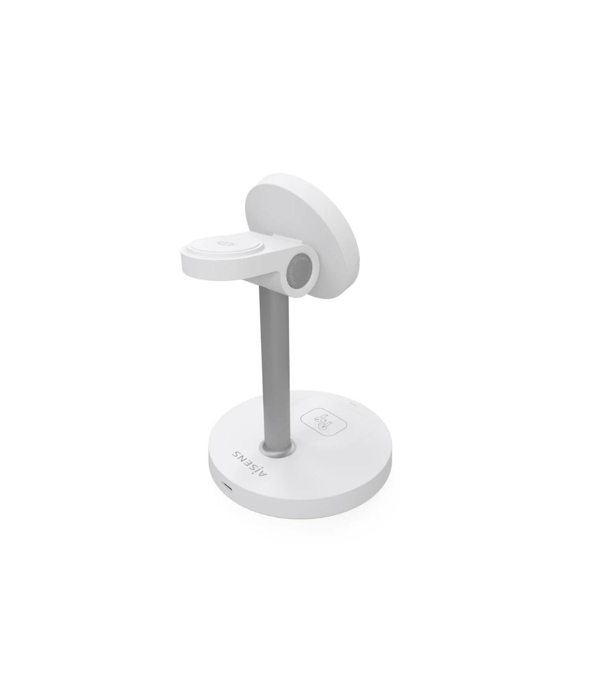 Aisens Cargador Inalámbrico USBC 15W 3 en 1 Blanco