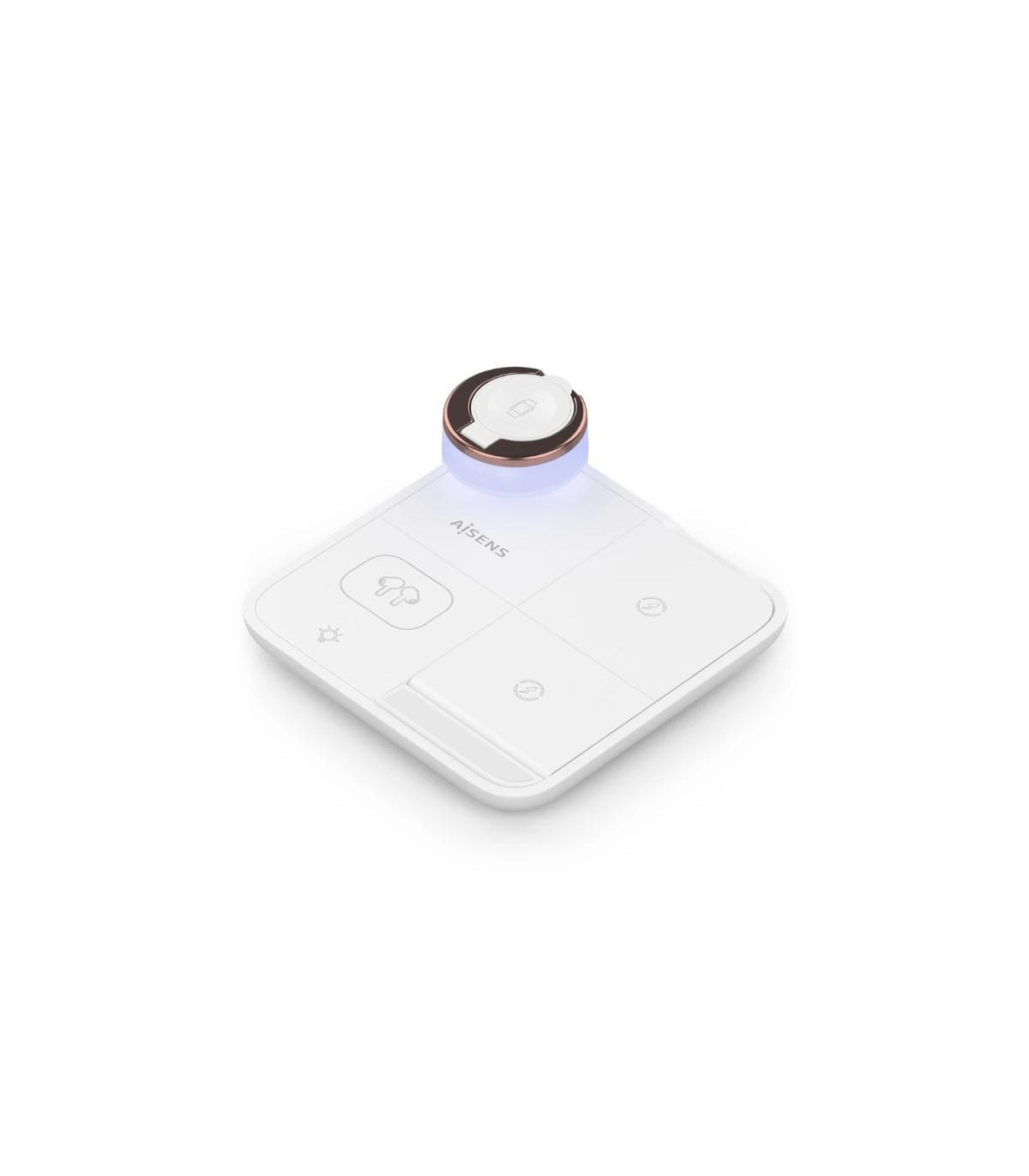 Aisens Cargador Inalámbrico USBC 15W 4 en 1 Blanco