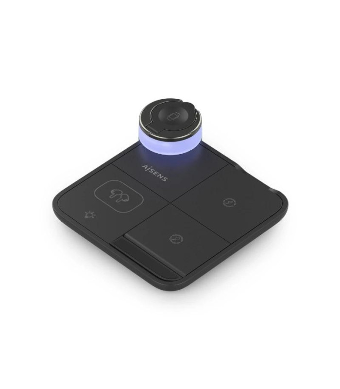 Aisens Cargador Inalámbrico USBC 15W 4 en 1 Negro