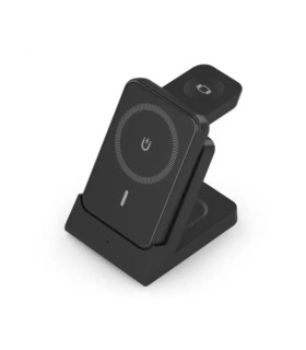 Aisens Cargador Inalámbrico USBC 15W 4 en 1 Negro