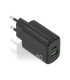 Aisens Cargador GaN 20W USB-C PD 3.0 USB-A QC3.0