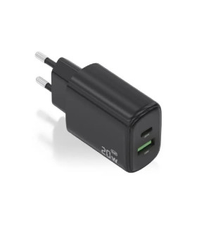 Aisens Cargador GaN 20W USB-C PD 3.0 USB-A QC3.0