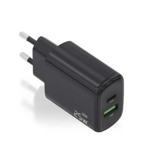 Aisens Cargador GaN 25W USB-C PD 3.0 USB-A QC3.0