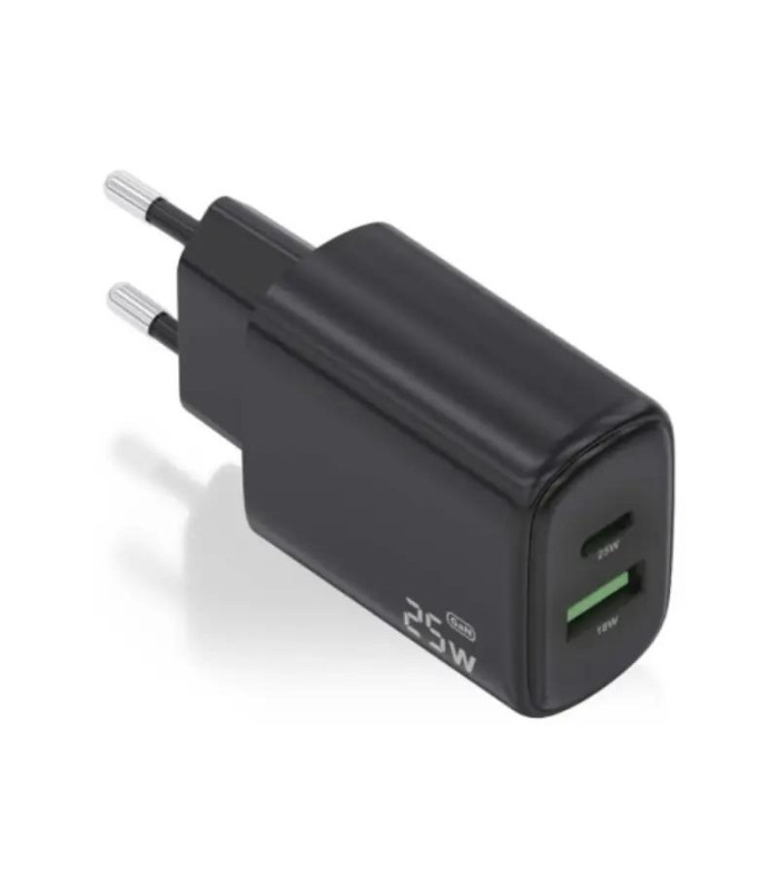 Aisens Cargador GaN 25W USB-C PD 3.0 USB-A QC3.0