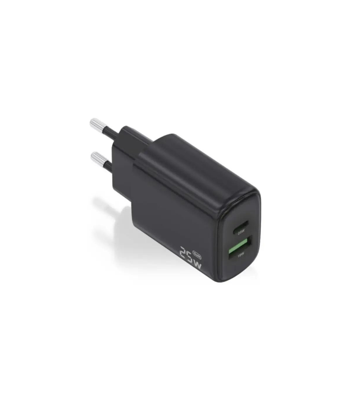 Aisens Cargador GaN 25W USB-C PD 3.0 USB-A QC3.0