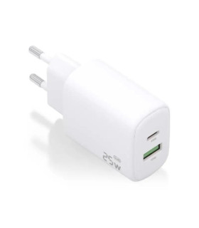 Aisens Cargador GaN 25W USB-C PD 3.0 USB-A QC3.0