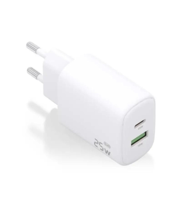 Aisens Cargador GaN 25W USB-C PD 3.0 USB-A QC3.0