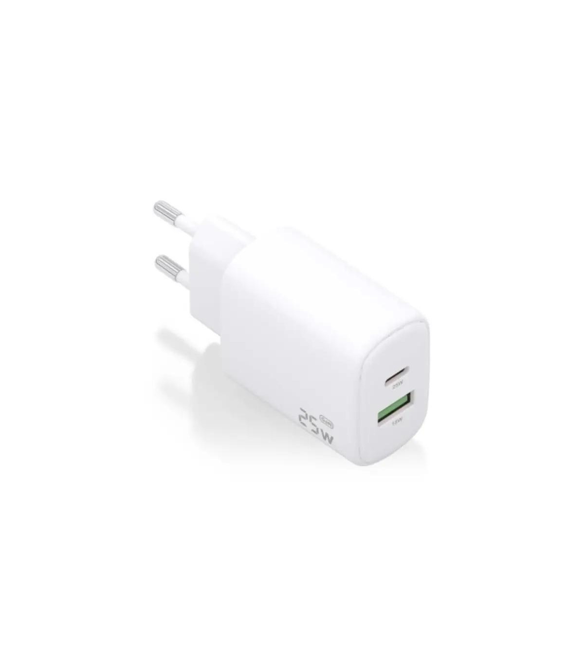 Aisens Cargador GaN 25W USB-C PD 3.0 USB-A QC3.0