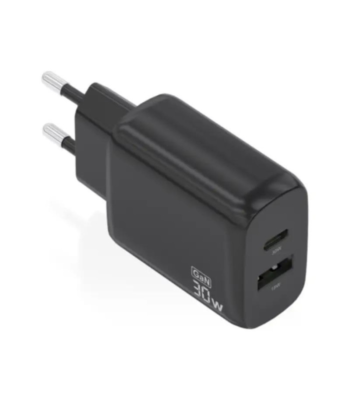 Aisens Cargador GaN 30W USB-C PD3.0 QC4.0 USB-A