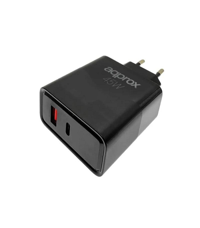 APPROX CARGADOR 45W QC 1 X USB A+ 1 X USB C+CABLE