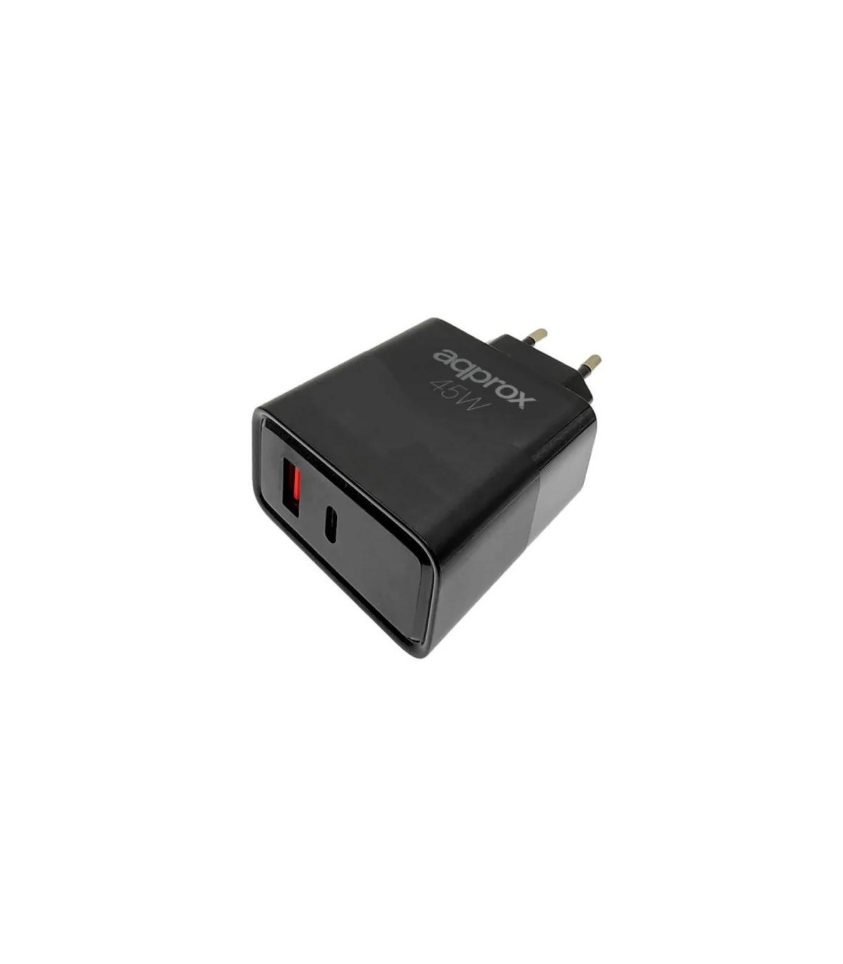APPROX CARGADOR 45W QC 1 X USB A+ 1 X USB C+CABLE