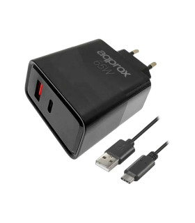 APPROX CARGADOR 65W QC 1 X USB A+ 1 X USB C+CABLE