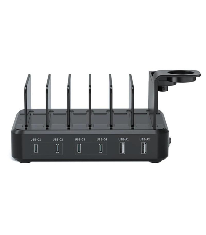 EWENT estación de carga 6 USB 130w Reloj-Auric