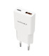 Nanocable Cargador USB-C/PD + USB-A/QC 20W Blanco