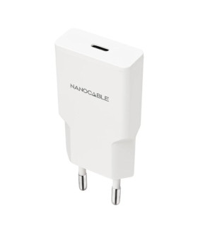 Nanocable Cargador USB-C/PD 25W   Blanco
