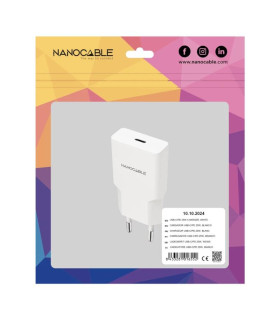 Nanocable Cargador USB-C/PD + USB-A/QC 30W Blanco